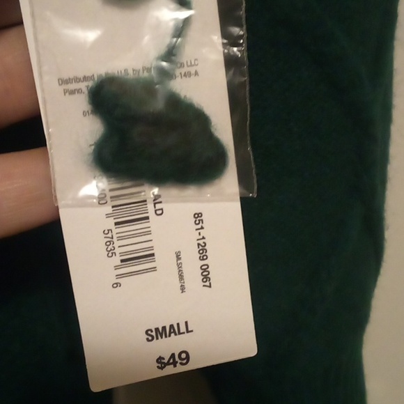 NWT - Liz Claiborne Green Long Sleeve Knit Sweater - Size Small - Picture 3 of 7